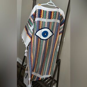 Colorful Eye Patterned Shawl